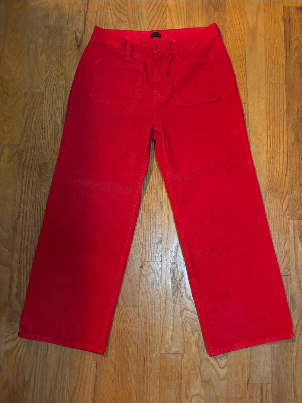 J. Crew Petite Red Boot-Cut Corduroy Pants